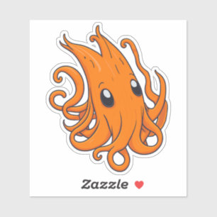 Adorable Orange Squid