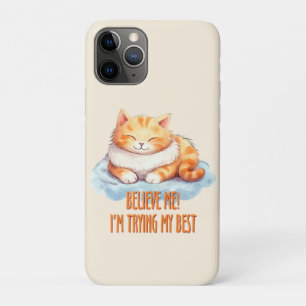 Adorable Orange Tabby Cat- I'm Trying My Best iPhone 11 Pro Case
