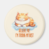 Adorable Orange Tabby Cat- I'm Trying My Best