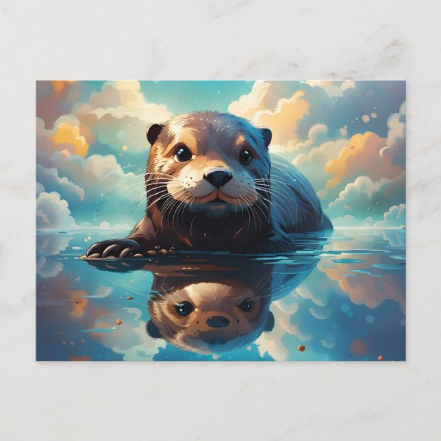 Adorable Otter Postcard (Front)