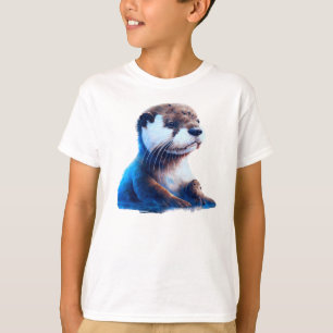 Adorable Otter Sitting in Water T-Shirt