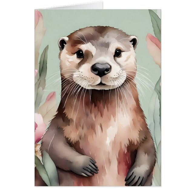 Adorable Otter Watercolor (Front)