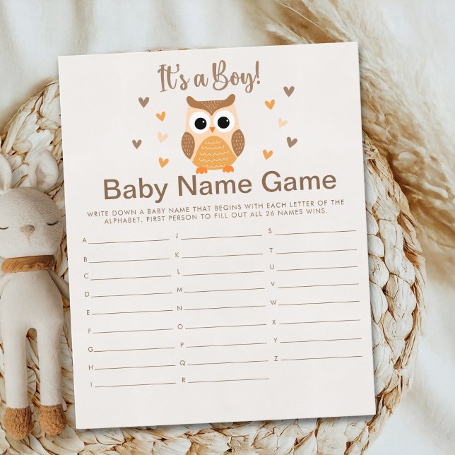 Adorable Owl Baby Shower Boy (Creator Uploaded)
