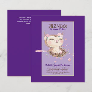Adorable OWL Baby Shower Girls or Boys Invitation