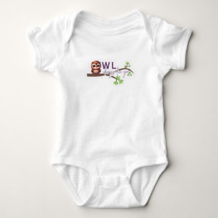 Adorable Owl Design Bodysuit for Baby