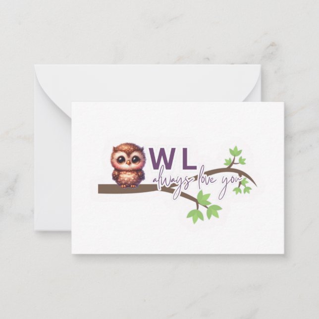 Adorable Owl Design Card (Front)