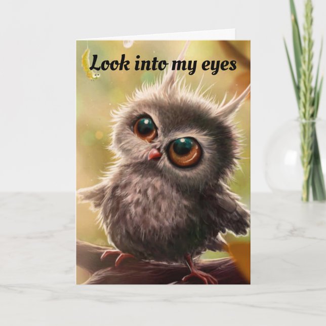 ADORABLE OWL SAYS "HAPPY BIRTHDAY" IN HIS/HER WAY CARD (Front)