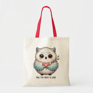 Adorable Owl You Need Is Love Tote Bag