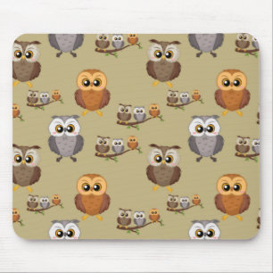 Adorable Owls Mouse Mat