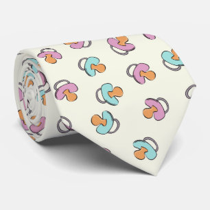 Adorable Pacifier Gender Reveal Baby Shower Tie