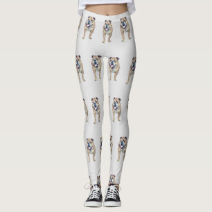 Adorable Painted Bulldog Leggings