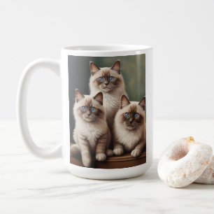 Adorable Pair of Ragdoll Kittens Sweet Cat Coffee Mug