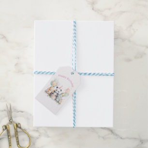 Adorable Panda Animal Birthday Gift Tag