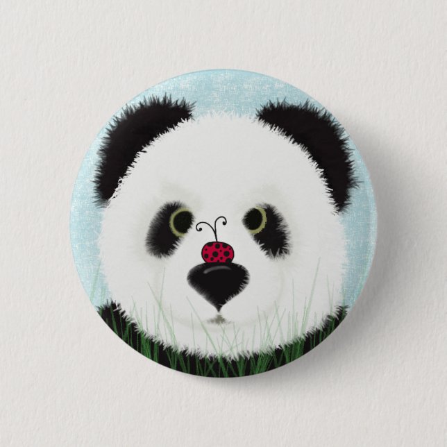 Adorable Panda Bear 6 Cm Round Badge (Front)