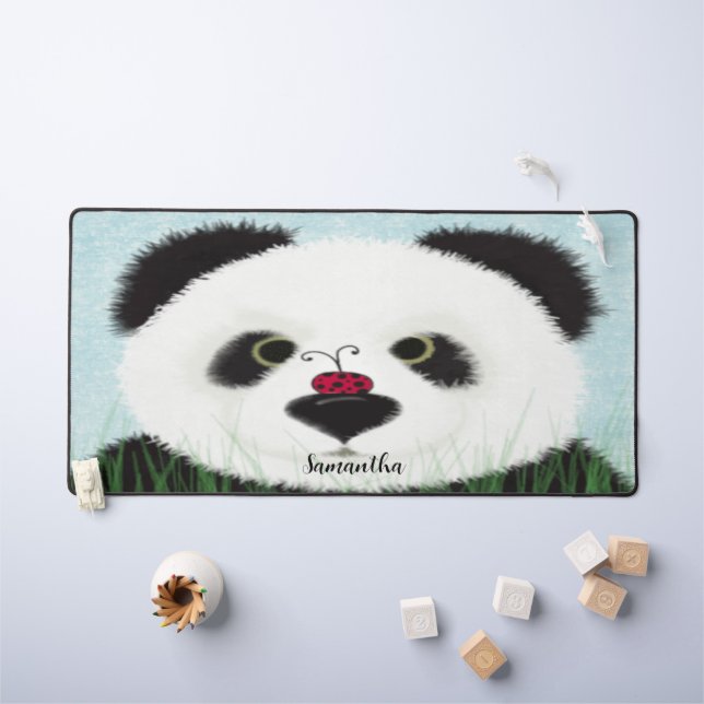 Adorable Panda Bear  Desk Mat (Kids Table)