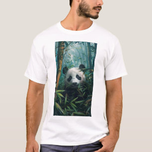 Adorable Panda in Bamboo Forest T-Shirt