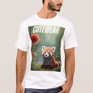 Adorable panda in Floral Garden – Cute panda sthe T-Shirt