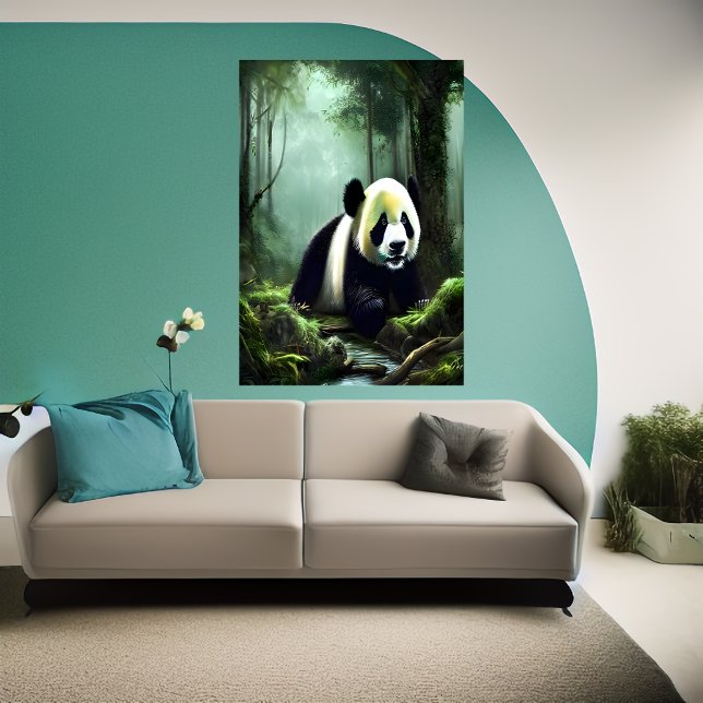 Adorable Panda in the deep forest | AI Art Poster (Creator Uploaded)