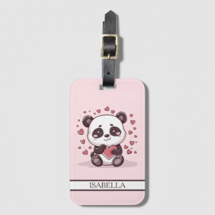 Adorable Panda Love - Personalised Luggage Tag