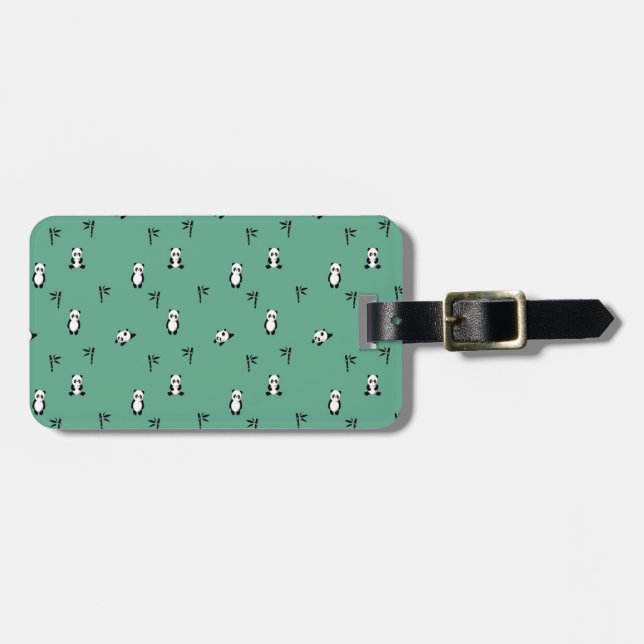 Adorable Panda Luggage Tag (Front Horizontal)