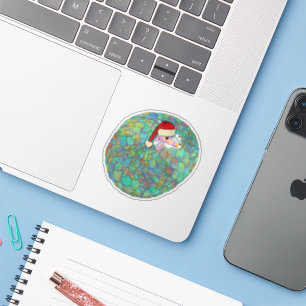 Adorable pangolin wearing a Santa hat