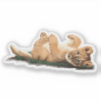 Adorable Pastel Baby Lion Illustration Custom