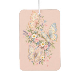 Adorable Pastel Butterfly Art Car Air Freshener