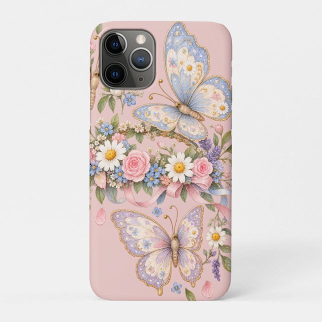 Adorable Pastel Butterfly Art  Case-Mate iPhone Case (Back)