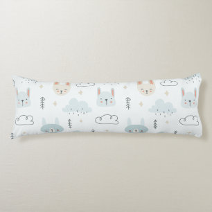 Adorable pastel doll pattern kids body cushion