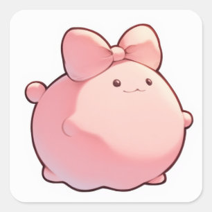 Adorable Pastel Illustration Square Sticker