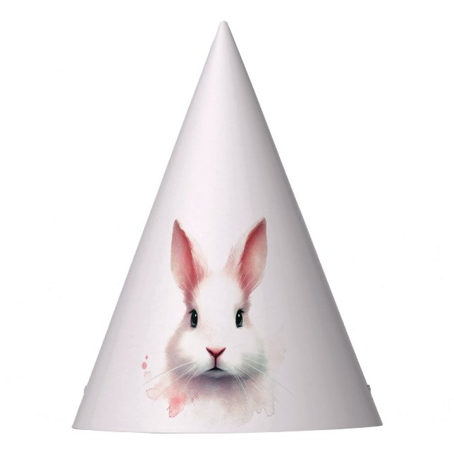 Adorable Pastel Pink  Bunny Party Hat (Front)