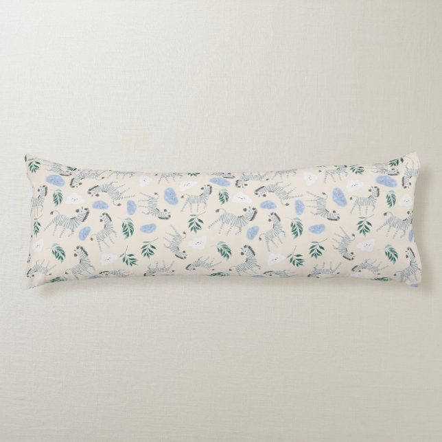 Adorable pastel safari zebra pattern nursery pink  body cushion (Front)