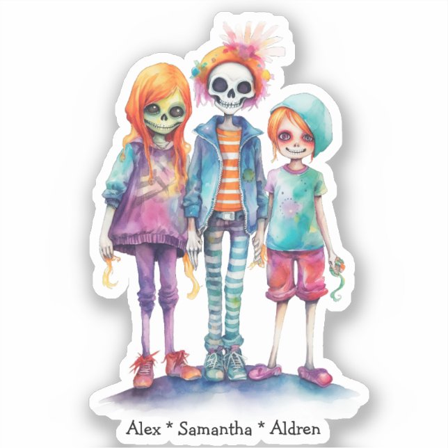 Adorable Pastel Zombie Trio - Cute Halloween (Front)