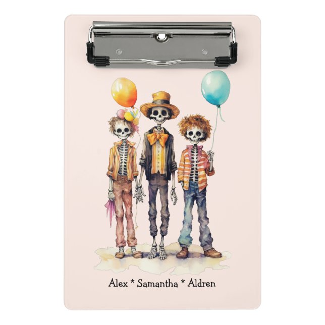 Adorable Pastel Zombie Trio - Cute Halloween (2) Mini Clipboard (Front)
