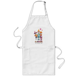 Adorable Pastel Zombie Trio - Cute Halloween (3) Long Apron
