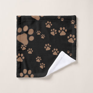 Adorable Paw Print Pattern Wash Cloth