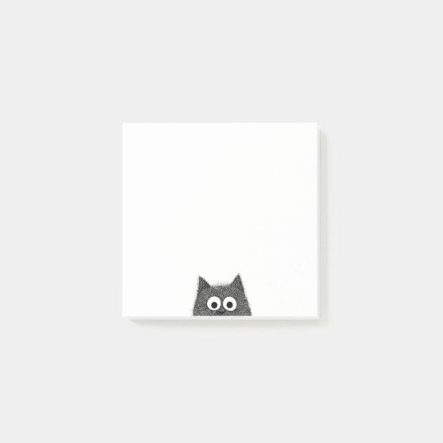 Adorable Peeking Cat Post-It Note (Front)