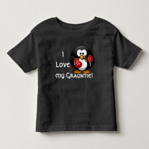 Adorable penguin declares "I love my Grauntie!" Toddler T-Shirt