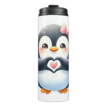 Adorable Penguin Sending a Heart -