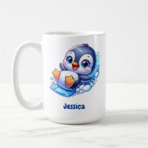 Adorable Penguin Sliding on Ice