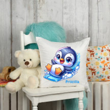 Adorable Penguin Sliding on Ice Custom