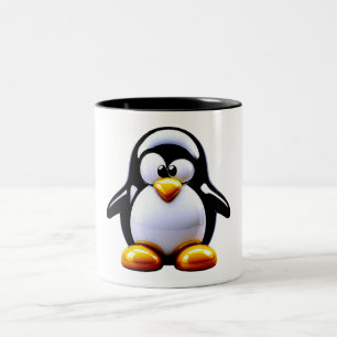 Adorable Penguin Two-Tone Coffee Mug
