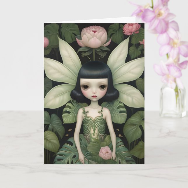 Adorable Peony Fairy All Occasions Card (Orchid)