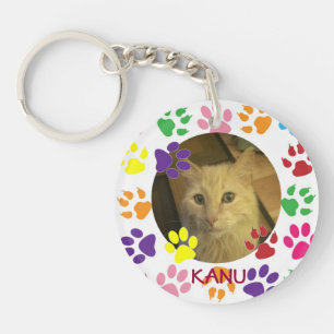 Adorable Personalised favourite Pet Photo and Name Key Ring