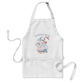 Adorable Personalised Gift for Knitter Grandma Standard Apron