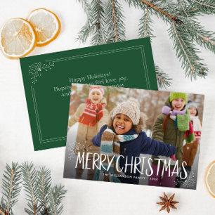 adorable personalised holiday photo card