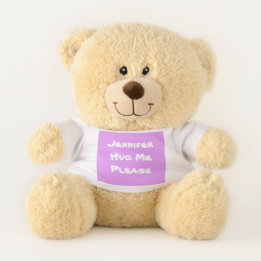 Adorable, Personalised "Hug Me Please" Cute Small Teddy Bear