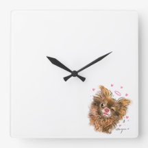 Adorable Pet - themed Square Wall Clock