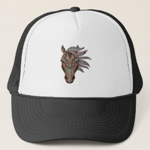 Adorable pfergekopf  metallised horse head trucker hat