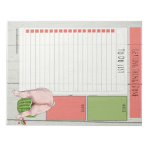 Adorable Pig To Do List Notepad - Pig & Watermelon